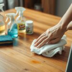 czym zmyć farbę do włosów z mebli