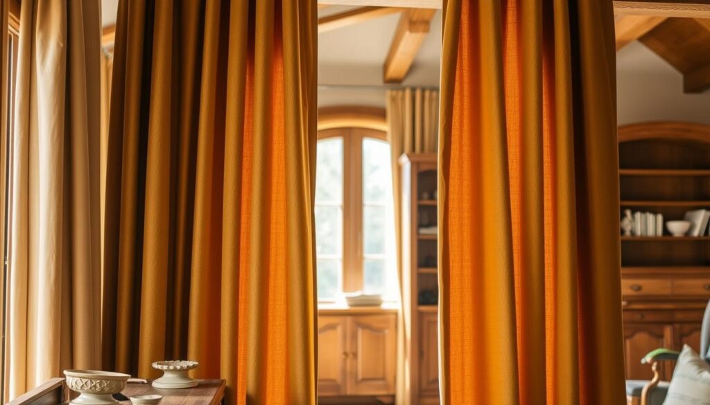 zasłony na drewniane meble
