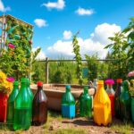Co można zrobić z butelek plastikowych do ogrodu