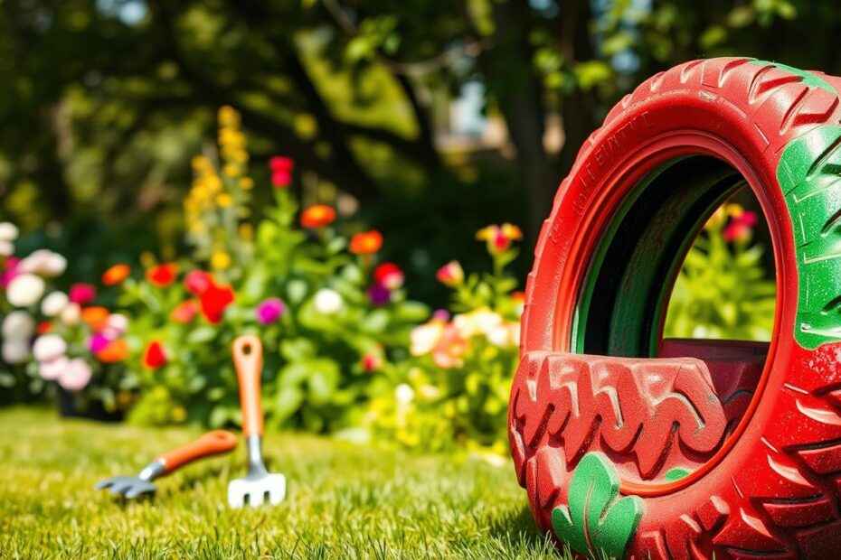 Czym pomalować oponę do ogrodu