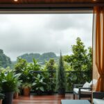 Jak osłonić boki tarasu przed deszczem