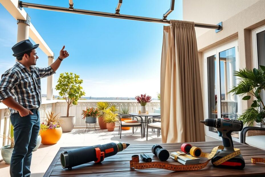 Jak zamontować zasłony na tarasie